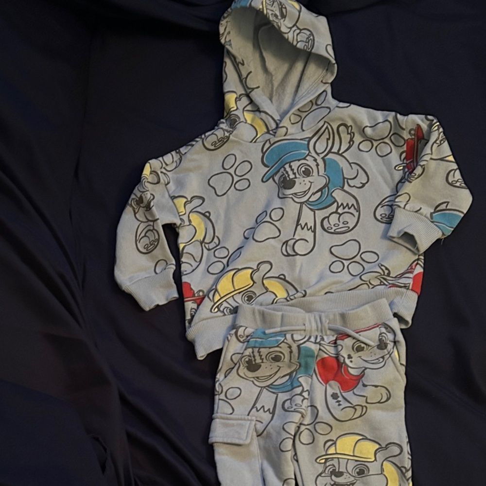 Paw Patrol Character Hoodie and Cargo Pants Set 2T GREAT CONDITION!!